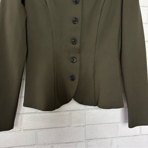 Wilfred Felice Ponte Top Ponte-knit button-up blouse Size 4 Green - Picture 10 of 15